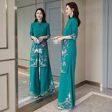 Vietnam Aodai Chinese Dress Qipao Chinese Cheongsam Dress Traditional Princess two pieces Women Pants Suits BC899 2024 - buy cheap