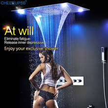 Juego de ducha termostática con luz LED para baño, sistema de ducha con montaje en pared, cascada, SPA, mezclador de baño, grifería Torneiras 2024 - compra barato