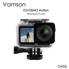 Vamson OSMO Câmera de Ação À Prova D' Água Caso Da Habitação para DJI Kit Acessórios OA06 60M Mergulho Shell Caixa para DJI 2024 - compre barato