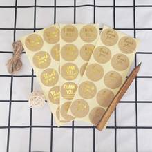 100Pcs  hot stamping Thank you series Kraft Sticker sealing sticker Diameter 35mm For Diy Hand Made Gift Cake Candy Paper Tags 2024 - buy cheap