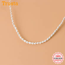 TrustDavis Luxury 925 Sterling Silver Simple Temperament Pearl Choker Short Necklace For Women Wedding Party S925 Jewelry DA1255 2024 - buy cheap