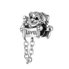 Real Silver 925 Sign Tiger Charm Letter Love For Necklace & Bracelets Bangles Jewelry DIY Making GW 2022 New Charm Jewelery S272 2024 - buy cheap