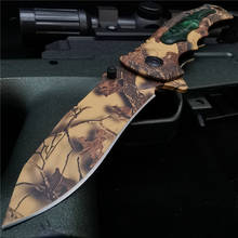 Cuchillo plegable 58HRC de 21CM (8,3 pulgadas), de acero de alta calidad 8cr18 navaja de bolsillo, utensilios tácticos de supervivencia para caza y Camping 2024 - compra barato