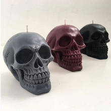 Two sizes Cool skull shape candle mold silicone diy handmade candle making molds for skull candle Aroma gypsum plaster mold 2024 - buy cheap