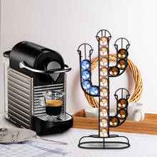 Soporte práctico para cápsulas de café, torre de almacenamiento para 40 cápsulas Nespresso, Cactus 2024 - compra barato