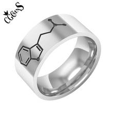 Steel Color DMT Biomolecules Symbol Ring Chemical Molecular Structure Stianless Steel Rings For Student and  Research Scholar 2024 - buy cheap