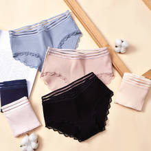 Women Sexy Lace Panties 6 Colors Elastic Cotton Female Underwear Solid Mid-Rise Soft Beauty Briefs Lingerie M-XL 2024 - buy cheap