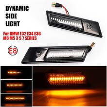 For BMW E32 E34 E36 Flowing Water Side Lights Crystal Cover LED Dynamic Turn Signal Light Marker Sequential Blinker Lamp 2024 - buy cheap