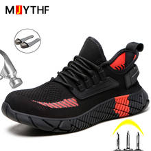 Dropshipping Men Women Work Shoes Steel Toe Cap Safety Boots Men Anti-smash Anti-puncture Sport Safety Shoes Work Boots Footwear 2024 - buy cheap