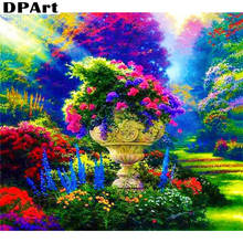 Pintura diamante completa quadrada/broca redonda jardim flor cama 5d daipor pintura bordado ponto de cruz mosaico imitação de diamante zoom 385 2024 - compre barato