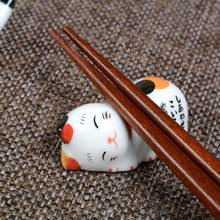 Ceramic Chinese Chopsticks Cartoon Holder Cat Chopsticks Holder Mat Chopsticks Carefast Food Noodles Fashion Kitchen Tableware 2024 - buy cheap