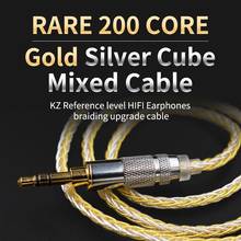 Cable de auriculares trenzado KZ B/C/MMCX, conector Pin de 200 núcleos para ZSN/ZST/ZS10/AS10/ES3, reemplazo de Audio para auriculares DIY 2024 - compra barato