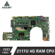 Akemy S400CA Laptop motherboard For Asus S400CA S500CA S400C S500C S400 S500 Test original mainboard 4G RAM 2117U CPU 2024 - buy cheap