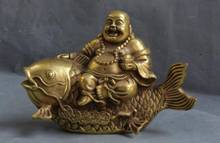 Estátua de peixe da maitreya buda resíduos, satisfação da china bronze yuan bao 2024 - compre barato