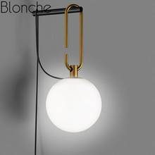 Post Modern Simple Wall Lamp Minimalism Nordic Glass Ball Led Wall Sconce Light Fixtures Bedroom Bedside Mirror Light Home Decor 2024 - buy cheap