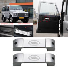 For Land Rover Defender 110 130 For Landrover 90 Car Interior Aluminum alloy black Door Handle Trim Accessories NEW 2024 - buy cheap