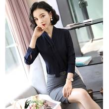 Ladies Blouses Women Work Suits 2 Piece Skirt and Top Sets Long Sleeve Tops Office Clothes 2024 - buy cheap