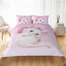 Disney Cute Marie Cat Cartoon Bedding Sets US AU EU Children Girls Duvet Cover Pillowcase Comforter Bedding Set 2024 - buy cheap