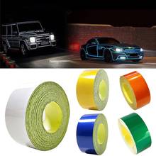 Cinta adhesiva reflectante de 5M para coche, camión, carrocería, autoadhesiva, tira de advertencia, calcomanía 2019 2024 - compra barato