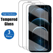Защитное стекло 9H для iPhone 11 12 Pro Max Mini, закаленное защитное стекло для экрана iPhone 11, 7, 8 Plus, 6, 6s, 5, SE, XR, X, XS, пленка, 3 шт. 2024 - купить недорого