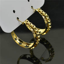 Brincos de clipe de orelha para mulheres, sem piercing, grande círculo de ouro, camadas de orelha, 2020, joias de moda, brincos femininos 2024 - compre barato