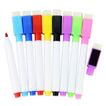 8 pçs cores magnético apagável placa branca marcador caneta desenho quadro branco marcadores estudante arte escritório material escolar papelaria 2024 - compre barato