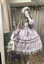 sweet princess Autumn winter lolita dress vintage lace bowknot peter pan collar victorian dress kawaii girl gothic lolita op cos 2024 - buy cheap