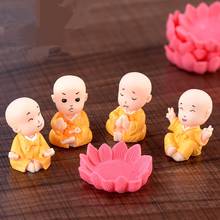 Fashion 8 Styles Resin Cute Little Monk Figurine Micro Landscape Home Decoration Office Car Dolls Decor Car Toy Accessories 2024 - buy cheap
