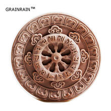 Grainrain Sakyamuni Buddha Mantra Silicone Soap Mold Craft Candle Resin DIY Mold Round 2024 - buy cheap
