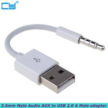 AUX audio 3.5mm jack plug to USB 2.0 charger data cable M audio earphone adapter cable for iPod car MP3 MP4 mobile phone 2024 - buy cheap