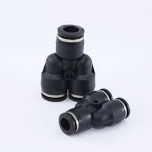 1pcs OD 4/6/8/10/12/16MM Push In Fitting for Air Pipe joint Black PY series Y Type Pneumatic Connector Tee Union 2024 - buy cheap