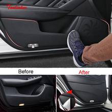 Tonlinker Interior Car Door Anti-dirty Pad Cover stickers for INFINITI QX50 2018-20 Car Styling 4 PCS PU Leather Cover stickers 2024 - buy cheap