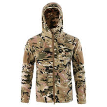 Men US Military Winter Thermal Fleece Tactical Jacket Outdoors Sports Hooded Coat Softshell Hiking Trekking Camping Army Jackets 2024 - buy cheap