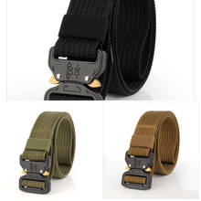 LOVESLF Tactical Belt Military Nylon Belt Men Army Style Belt Automatic Metal Buckle Cinturon Quality Waist Strap Hunting 2024 - buy cheap