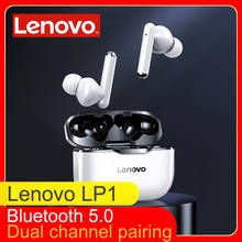 NEW Original Lenovo LP1 TWS Wireless Earphone Bluetooth 5.0 Dual Stereo Noise Reduction Bass Touch Control Long Standby 300mAH 2024 - купить недорого