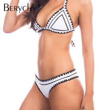 Sexy Bikinis Women Swimwear Push Up Swimsuit Halter Top Biquini Padded Bathing Suit Bandage Brazilian Bikini Set 2024 - buy cheap