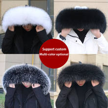 Fur collar Women winter coat female warm shawl thick raccoon fur collar scarves neck warmer 100% natural  real fur scarf XY-1# 2024 - buy cheap