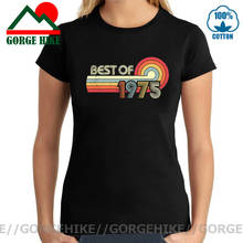 Camiseta vintage hdmi o melhor de 1975 linhas lindas mulheres, camiseta feminina nascida em 1975, 46 ° presente de aniversário 2024 - compre barato