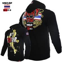 VSZAP Hoodie fight fight boxing Thai Boxing jacket MMA sweater broadcast tiger Bangkok spirit training fitness men 2024 - buy cheap