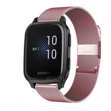 Correa de reloj para Garmin Venu Sq, Correa Milanesa de música para Forerunner 645, 245M, Vivoactive3, pulsera de repuesto 2024 - compra barato