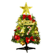 30cm Tabletop Xmas Tree Artificial Mini Christmas Pine Tree LED String Lights and Ornaments Decorations Festival Miniature Tree 2024 - buy cheap