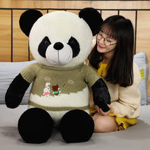 100 см милый большой гигантский свитер для малышей, панда, медведь, плюшевые мягкие игрушки-животные, игрушечные подушки, Мультяшные милые куклы для девочек, подарки для любимых 2024 - купить недорого