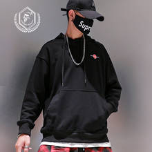 Men Fashion Loose Print Casual Pullover Hip Hop Sweatshirts with Hooded 2024 - buy cheap