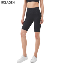 NCLAGEN-pantalones cortos deportivos de leopardo para mujer, mallas de Yoga profesionales de cintura alta a prueba de sentadillas, Bermudas para correr y gimnasio 2024 - compra barato