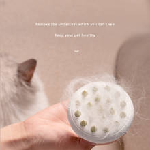 Escova para massagem de pets, escova de silicone lavável para limpeza de gatos e cachorros com cabo confortável 2024 - compre barato