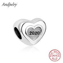 Compatible con pulsera Pandora Original, cuentas de plata esterlina 925, cuentas de corazón 2020, joyería artesanal, Berloque 2024 - compra barato