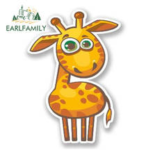 EARLFAMILY 13cm x 7cm Car Sticker Funny Giraffe Vinyl Animal Sticker Laptop Travel Luggage Decal Cartoon Car Accessories 2024 - buy cheap
