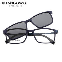 TANGOWO-gafas de sol con diseño Vintage TR90, lentes con Clip, a la moda, ópticas, montura cuadrada, graduadas para miopía, 2020 2024 - compra barato