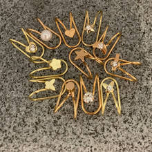 1 pcs Simple Gold Color Heart Star Ear Cuff Non Pierced Clip Earrings for Women Trendy Punk Small Hollow Crystal Moon Earrings 2024 - buy cheap