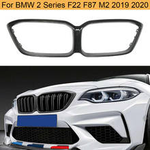 Для BMW F22 F87 M2 2019 2020 передний бампер Гриль рамка крышка из углеродного волокна передняя решетка рамка сетка крышка 2024 - купить недорого